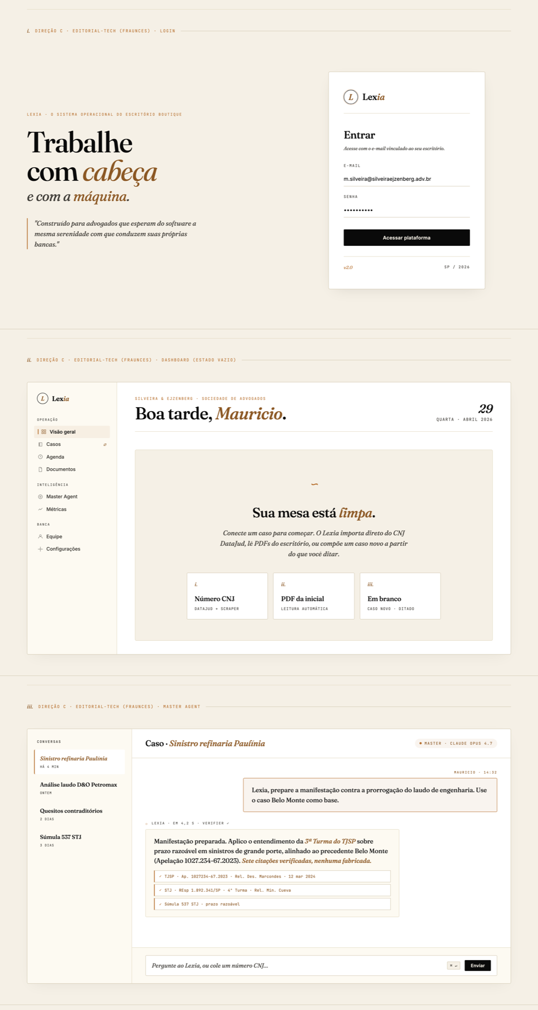Direção C · Editorial-Tech
