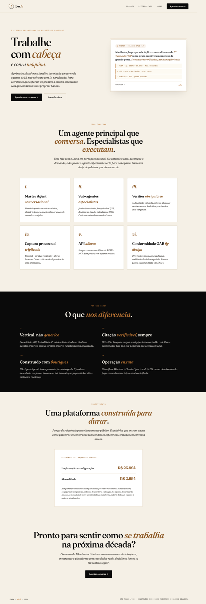 Landing pública lexia.com.br